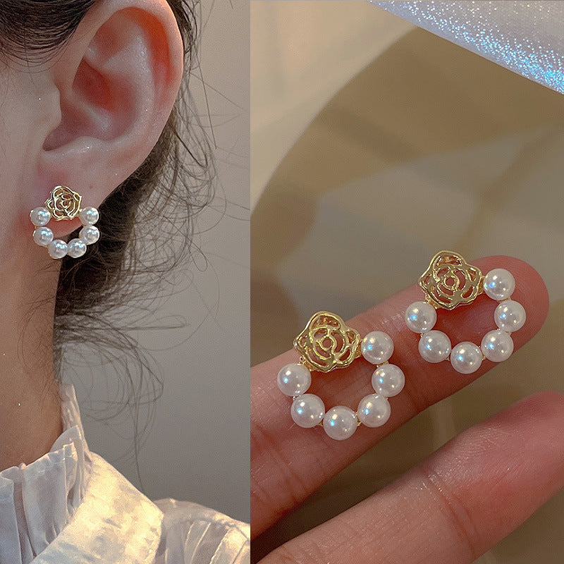 Pendientes de plata de perlas al por mayor